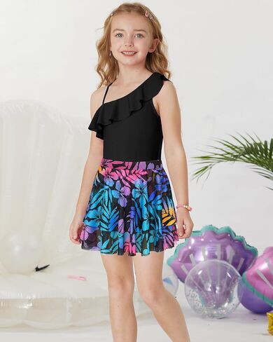 GRACE KARIN Girls Swimsuit with Skirt One Piece Bathing Suit Swimwear 6-14Y in Kuwait