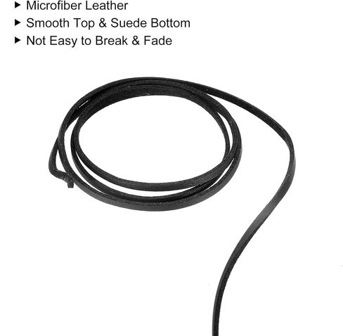 uxcell Leather Cord, 98.42 Yards 2.6mm Flat Suede String Strip for Purse Handbag Shoelace DIY Crafts Bracelet Making, Purple 1 Roll in Saudi Arabia