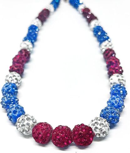Baseball Necklaces for Boys Women Men Baseball Lovers, Glitter Rhinestone Beaded Necklace, Bling Baseball Necklace Jewelry, Sports Accessories Gift for Baseball Fans in Saudi Arabia