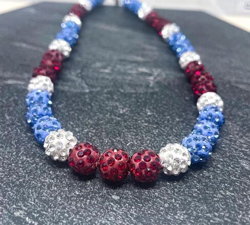 Baseball Necklaces for Boys Women Men Baseball Lovers, Glitter Rhinestone Beaded Necklace, Bling Baseball Necklace Jewelry, Sports Accessories Gift for Baseball Fans in Saudi Arabia