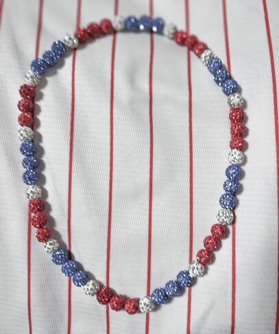Baseball Necklaces for Boys Women Men Baseball Lovers, Glitter Rhinestone Beaded Necklace, Bling Baseball Necklace Jewelry, Sports Accessories Gift for Baseball Fans in Saudi Arabia