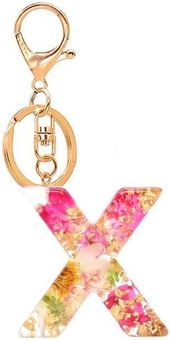 Fuqimanman2020 Initial Letter Keychains Dainty Flower Butterfly Keychain for Women Girl Keychain For Wallet Backpack Car Key in Saudi Arabia