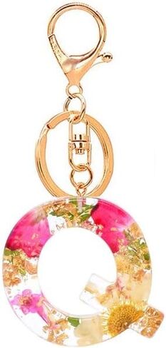 Fuqimanman2020 Initial Letter Keychains Dainty Flower Butterfly Keychain for Women Girl Keychain For Wallet Backpack Car Key in Saudi Arabia
