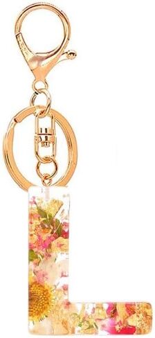 Fuqimanman2020 Initial Letter Keychains Dainty Flower Butterfly Keychain for Women Girl Keychain For Wallet Backpack Car Key in Saudi Arabia