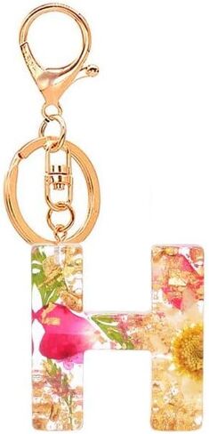 Fuqimanman2020 Initial Letter Keychains Dainty Flower Butterfly Keychain for Women Girl Keychain For Wallet Backpack Car Key in Saudi Arabia