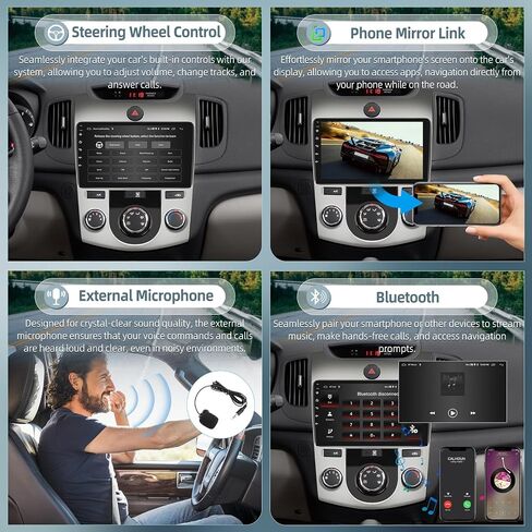 [2+64G] راديو سيارة Android 13 لسيارة Kia Forte 2009-2017 - تشغيل لاسلكي وAndroid Auto - راديو بشاشة لمس 9 بوصة مع EQ/WiFi/GPS + كاميرا رؤية خلفية AHD in Saudi Arabia