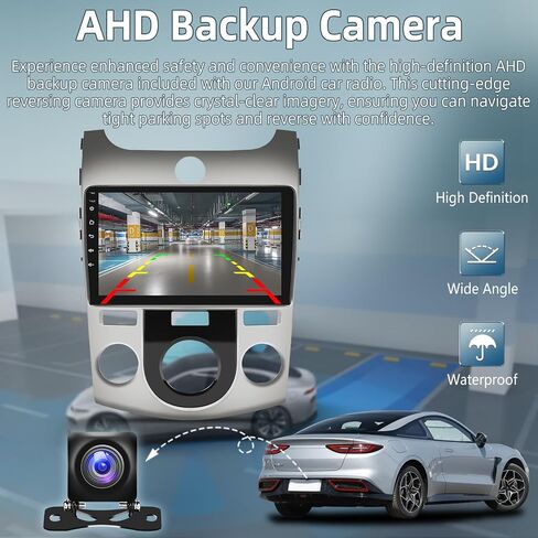 [2+64G] راديو سيارة Android 13 لسيارة Kia Forte 2009-2017 - تشغيل لاسلكي وAndroid Auto - راديو بشاشة لمس 9 بوصة مع EQ/WiFi/GPS + كاميرا رؤية خلفية AHD in Saudi Arabia