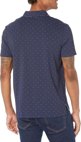 A｜X ARMANI EXCHANGE Men's Jersey Micro Print Polo Shirt in Saudi Arabia