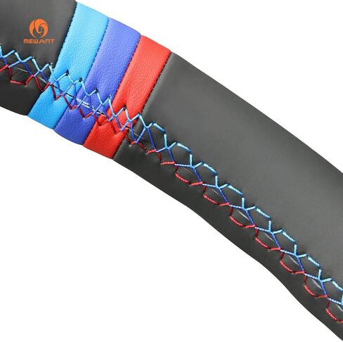 MEWANT DIY Hand Stitch Artificial Leather Steering Wheel Wrap for BMW E36 E46 E39 M3 M5 525i Steering Wheel Cover in Saudi Arabia