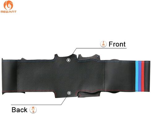 MEWANT DIY Hand Stitch Artificial Leather Steering Wheel Wrap for BMW E36 E46 E39 M3 M5 525i Steering Wheel Cover in Saudi Arabia