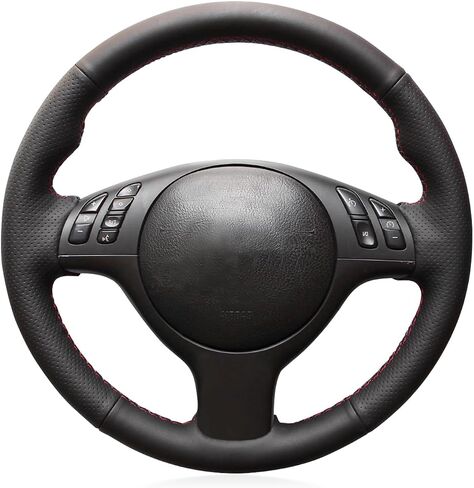 MEWANT DIY Hand Stitch Artificial Leather Steering Wheel Wrap for BMW E36 E46 E39 M3 M5 525i Steering Wheel Cover in Saudi Arabia