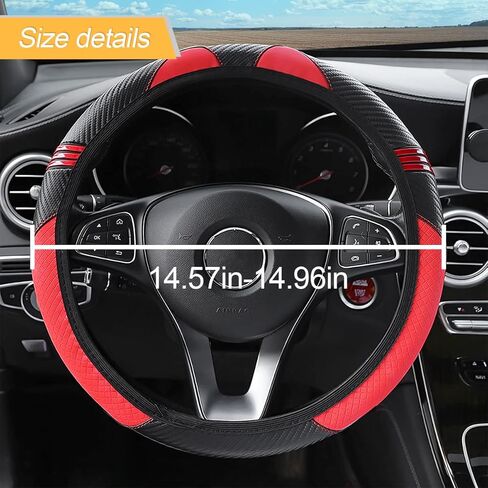 Universal Car Steering Wheel Cover, Microfiber Elastic Leather Anti-Slip Steering Wheel Protector, 15 Inch Steering Wheel Cover for Women Girls, Car Interior Accessories for Most Cars, SUVs (Blue) in Saudi Arabia