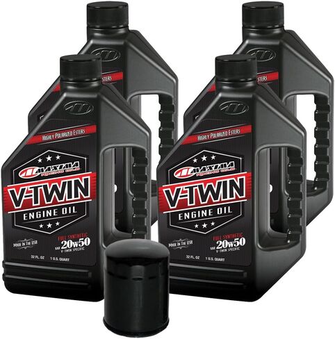 MaximaHiflofiltro VTEOCK10 Full Synthetic Engine Oil Change Kit for Harley Davidson Sportster V-Twin in Saudi Arabia