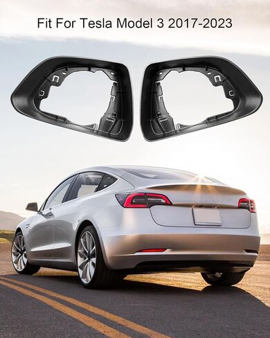 Mirror Cover Housing Compatible with Tesla Model 3 2017 2018 2019 2020 2021 2022 2023, RH Right Passenger Side Rearview Mirror Frame, Door Wing Mirror Housing Frame Surround Trim in Saudi Arabia
