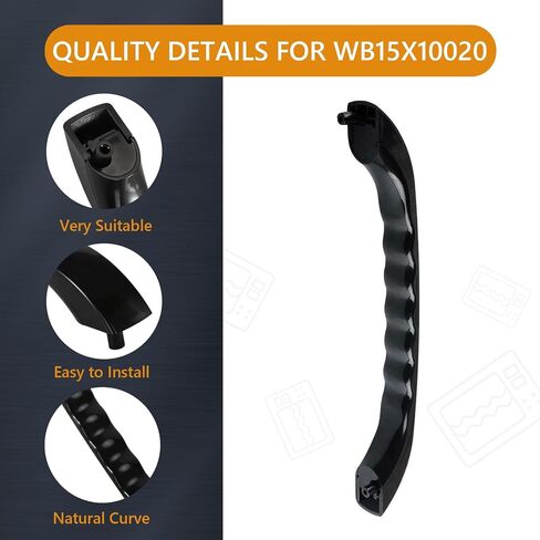 Lifetime WB15X10020 Microwave Door Handle Replacement by Gattaidar Fit for General Electric Microwave Replaces AP2021171, EA232100, WB15X0334 in Saudi Arabia