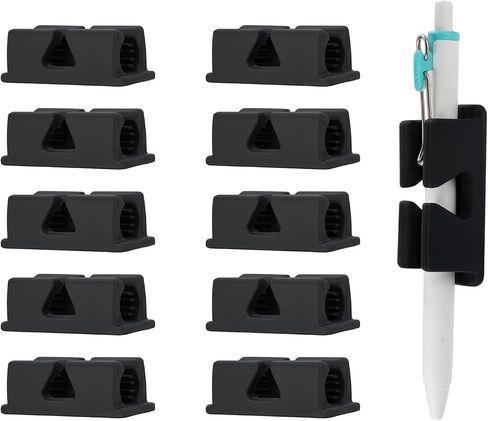 10 Pack Pen Holder Adhesive,Pencil Holders for Desk,Pencil/Marker Clip for Classroom Office Desk Accessories,Kids Desk Organizer in Saudi Arabia