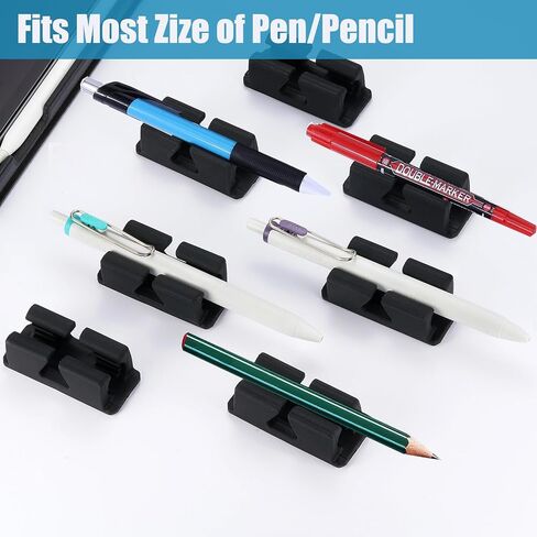 10 Pack Pen Holder Adhesive,Pencil Holders for Desk,Pencil/Marker Clip for Classroom Office Desk Accessories,Kids Desk Organizer in Saudi Arabia