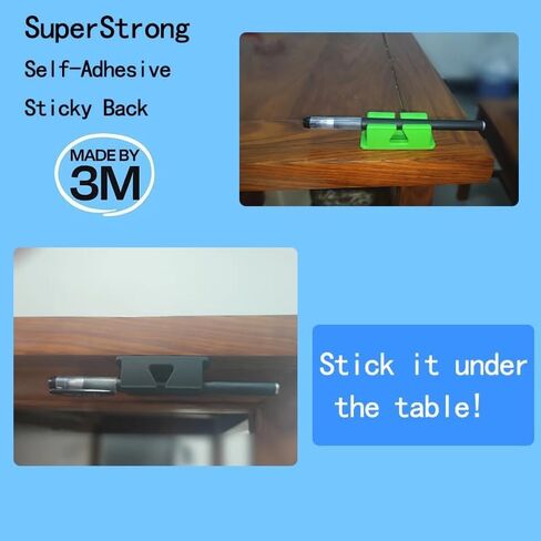 10 Pack Pen Holder Adhesive,Pencil Holders for Desk,Pencil/Marker Clip for Classroom Office Desk Accessories,Kids Desk Organizer in Saudi Arabia