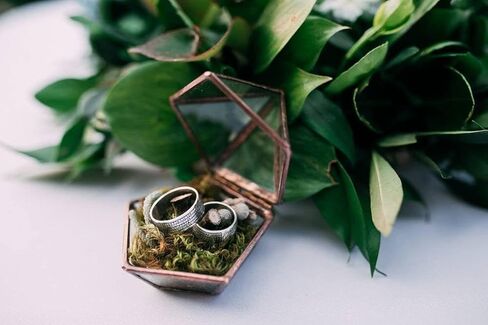 Ring box for wedding ceremony, Ring bearer pillows, Glass ring box, Proposal ring box Engagement ring box, Ring holder (Black) in Saudi Arabia