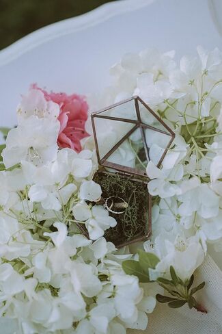 Ring box for wedding ceremony, Ring bearer pillows, Glass ring box, Proposal ring box Engagement ring box, Ring holder (Black) in Saudi Arabia