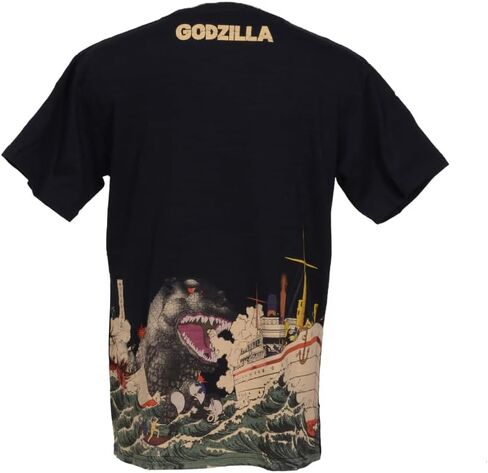 Godzilla T-Shirt Thirty-six Views of Mt. Fuji Hokusai White in Saudi Arabia