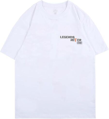 Unisex Oversized Big V Letter Printed T-Shirt Crewneck Vintage Casual Hip Hop Style Short Sleeve in Saudi Arabia