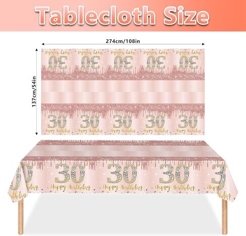 98PCS 70th Birthday Party Supplies Pink Rose Gold Party Decorations 70th Birthday Tableware Set 70th Birthday Decorations for Women Paper Plates Napkins Cups Forks Knives Tablecloth Banner Serve 16 in Saudi Arabia