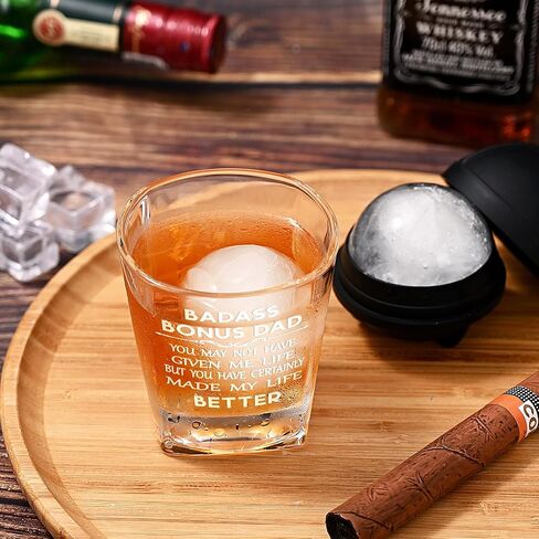 Futtumy Step Dad Gifts Fathers Day, You May Not Have Given Me Life But You Certainly Made My Life Better Whiskey Glass, Bonus Dad Gifts for Step Dad Stepfather Stepdad Fathers Day Birthday Christmas in Saudi Arabia