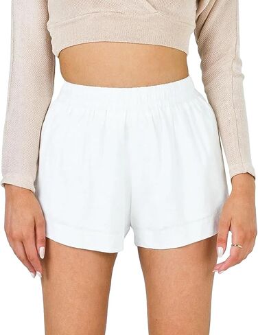 شورت صالة مخطط لطيف للنساء شورت بيجامة منقوش غير رسمي مرن منخفض الخصر للنوم شورت صيفي in Kuwait