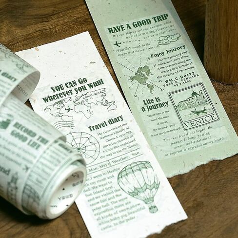 6 قطع من شريط Alideco الإنجليزي البسيط مذكرات الزمن وشريط واشي رائع لمستلزمات مجلة الرصاص والفنون وسجل القصاصات والحرف اليدوية اليدوية والمخططين (shiguanghuiyilu) in Kuwait