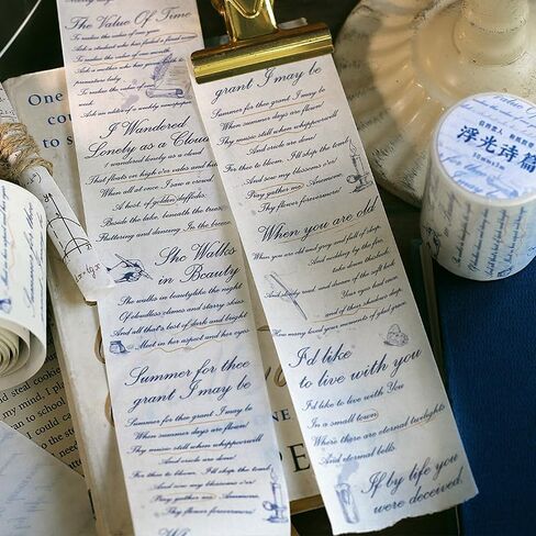 6 قطع من شريط Alideco الإنجليزي البسيط مذكرات الزمن وشريط واشي رائع لمستلزمات مجلة الرصاص والفنون وسجل القصاصات والحرف اليدوية اليدوية والمخططين (shiguanghuiyilu) in Kuwait