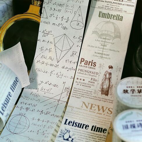 6 قطع من شريط Alideco الإنجليزي البسيط مذكرات الزمن وشريط واشي رائع لمستلزمات مجلة الرصاص والفنون وسجل القصاصات والحرف اليدوية اليدوية والمخططين (shiguanghuiyilu) in Kuwait