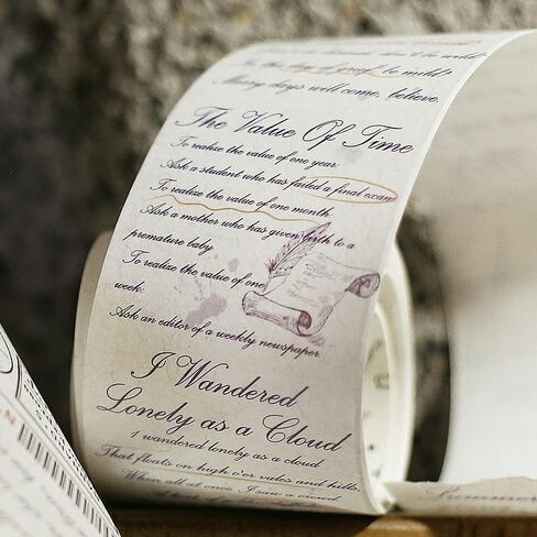 6 قطع من شريط Alideco الإنجليزي البسيط مذكرات الزمن وشريط واشي رائع لمستلزمات مجلة الرصاص والفنون وسجل القصاصات والحرف اليدوية اليدوية والمخططين (shiguanghuiyilu) in Kuwait