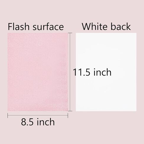 10 Sheets Glitter Cardstock Paper, Non Adhesive Card Stock, Craft Paper for DIY Scrapbook Paper, Creating Greeting Cards, Cake Toppers, Party Decoration (Rose Gold) in Saudi Arabia