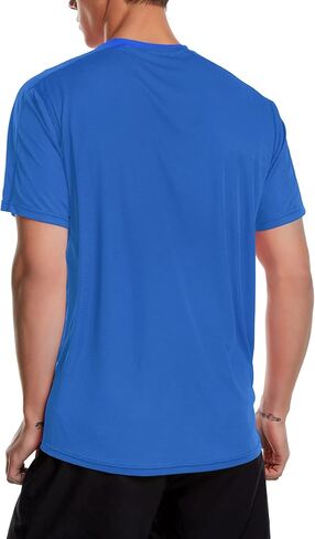 Men's Workout Shirts Lightweight Sun Protection SPF Quick Dry T-Shirts Fishing Hiking Running in Kuwait