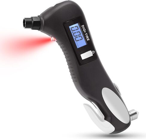 مقياس ضغط الإطارات الرقمي، مقياس ضغط الإطارات الرقمي 150 رطل لكل بوصة مربعة لضغط الإطارات، مقياس ضغط الإطارات 5 في 1 رقمي للسيارات in Kuwait