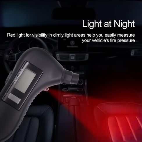 مقياس ضغط الإطارات الرقمي، مقياس ضغط الإطارات الرقمي 150 رطل لكل بوصة مربعة لضغط الإطارات، مقياس ضغط الإطارات 5 في 1 رقمي للسيارات in Kuwait