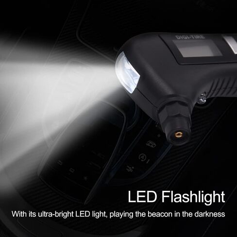 مقياس ضغط الإطارات الرقمي، مقياس ضغط الإطارات الرقمي 150 رطل لكل بوصة مربعة لضغط الإطارات، مقياس ضغط الإطارات 5 في 1 رقمي للسيارات in Kuwait