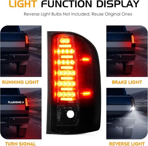 LED Tail Light Assembly Fit for Chevy Silverado 1500 2500 HD 3500 HD 2007-2014, for GMC Sierra 3500 HD 2008-2014 with Dual Wheel Only, Driver and Passenger Side Taillights, Chrome Housing Clear Lens in Saudi Arabia