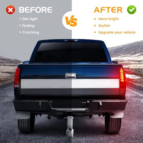 LED Tail Light Assembly Fit for Chevy Silverado 1500 2500 HD 3500 HD 2007-2014, for GMC Sierra 3500 HD 2008-2014 with Dual Wheel Only, Driver and Passenger Side Taillights, Chrome Housing Clear Lens in Saudi Arabia