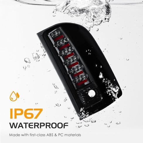 مجموعة مصابيح LED مناسبة لسيارة Chevy Silverado 1500 2500 HD 3500 HD 2007-2014، لسيارة GMC Sierra 3500 HD 2008-2014 مع عجلة مزدوجة فقط، مصابيح خلفية جانبية للسائق والراكب، عدسات دخان من الكروم in Kuwait