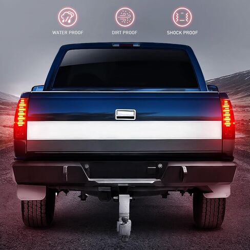 LED Tail Light Assembly Fit for Chevy Silverado 1500 2500 HD 3500 HD 2007-2014, for GMC Sierra 3500 HD 2008-2014 with Dual Wheel Only, Driver and Passenger Side Taillights, Chrome Housing Clear Lens in Saudi Arabia