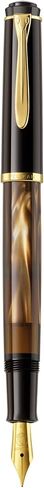 Pelikan Tradition M205 Blue Marble Fountain Pen, Medium Nib, 1 Each (801973) in Saudi Arabia