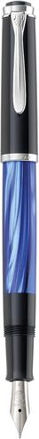 Pelikan Tradition M205 Blue Marble Fountain Pen, Medium Nib, 1 Each (801973) in Saudi Arabia