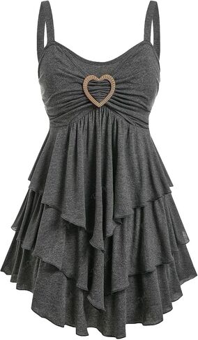 ROSE GAL Rosegal Plus Size Women Casual Summer Sleeveless Blouse Flowy Tank Top in Saudi Arabia