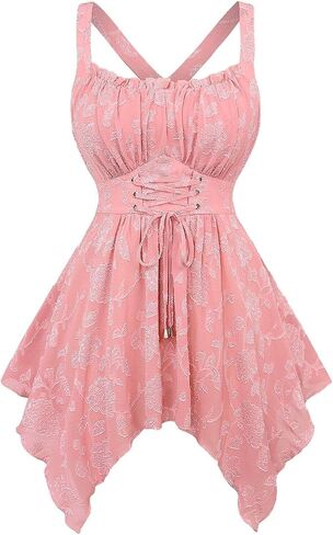 ROSE GAL Rosegal Plus Size Women Casual Summer Sleeveless Blouse Flowy Tank Top in Saudi Arabia