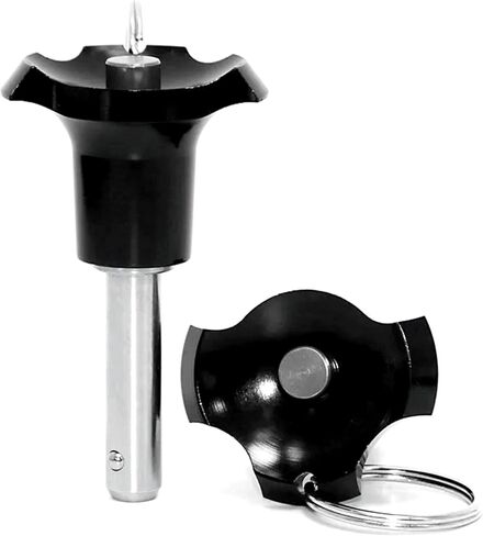 1/2 عبوة من دبابيس قفل كروية بغطاء مثلث بقطر 12 مم مع مقبض زر، 304 غطاء مثلث من الفولاذ المقاوم للصدأ بزر ضغط سريع الفك مع كابل حبل (عبوة من قطعتين، طول قابل للاستخدام 41 مم) in Saudi Arabia