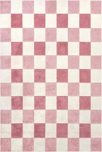 nuLOOM Aubrey Checkered Kids Area Rug, 4x6, Pink in Saudi Arabia