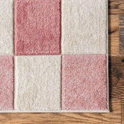 nuLOOM Aubrey Checkered Kids Area Rug, 4x6, Pink in Saudi Arabia