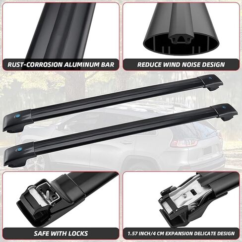 MotorFansClub Luggage Rack Roof Rack Cross Bars Fit for Ford Explorer 2020 2021 Top Roof Rack Rails in Saudi Arabia